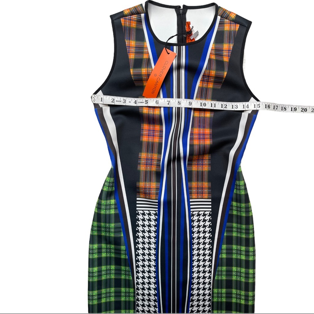 NWT CLOVER CANYON MULTICOLOR DUBLIN NEOPRENE DRESS - Picture 7 of 14